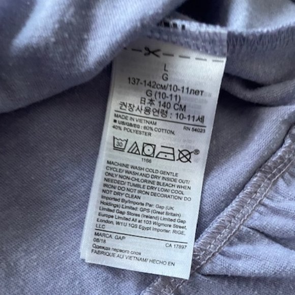 Gap Kids Girls Long Sleeve Shirt L/G - Picture 3 of 5